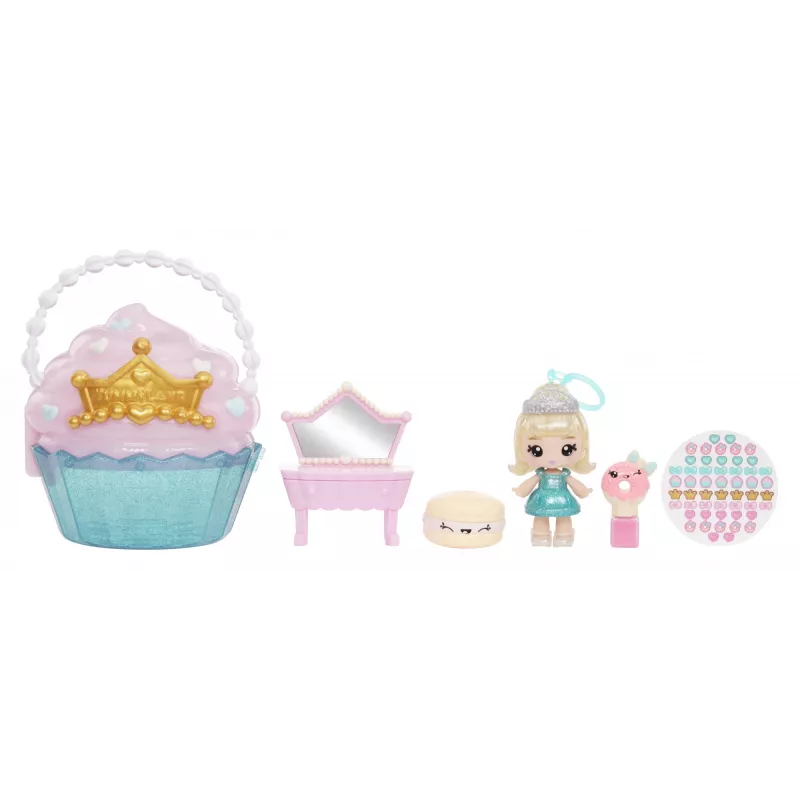 MGA Entertainment Yummiland Beauty Bag Playset + Lip Gloss nukk - Cupcake Beauty Bag