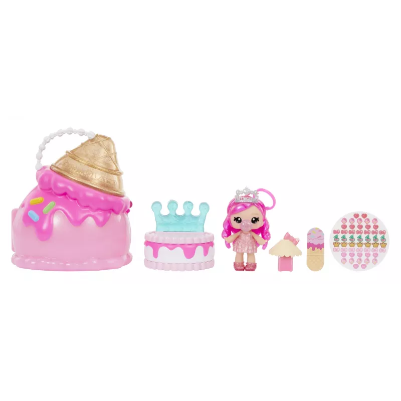 MGA Entertainment Yummiland Beauty Bag Playset + Lip Gloss nukk - Ice Cream Beauty Bag
