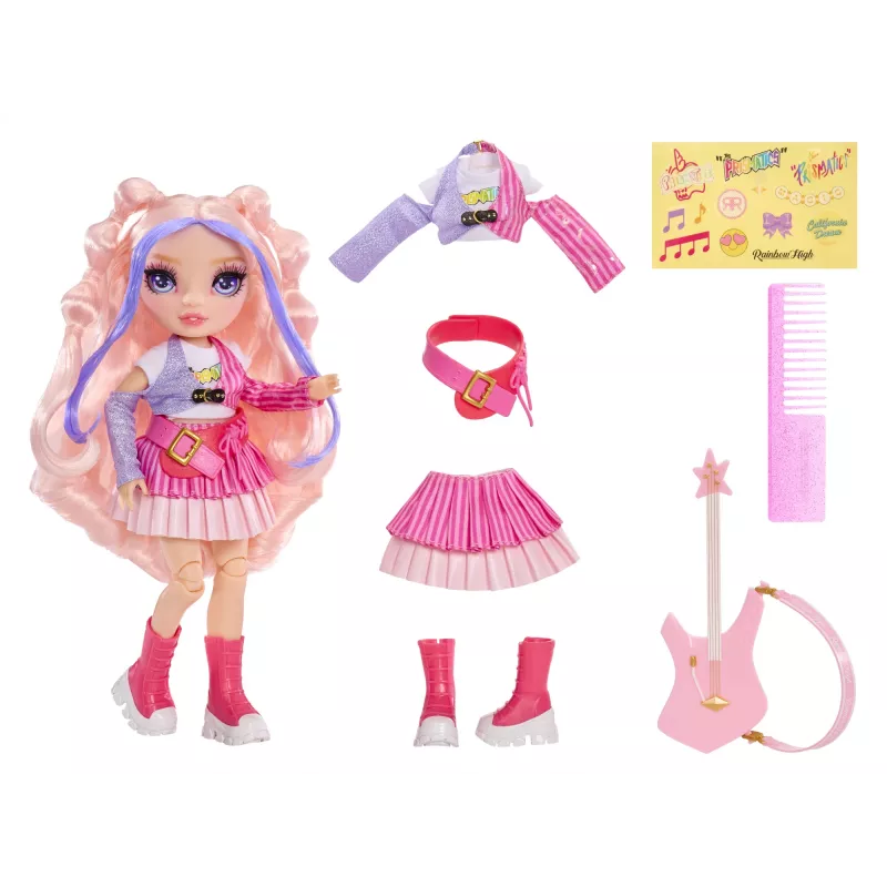 Rainbow High Jr High Rockband Fashion Dolls - Bella, moenukk, naine, 4 a, poiss/tüdruk, mitmevärviline