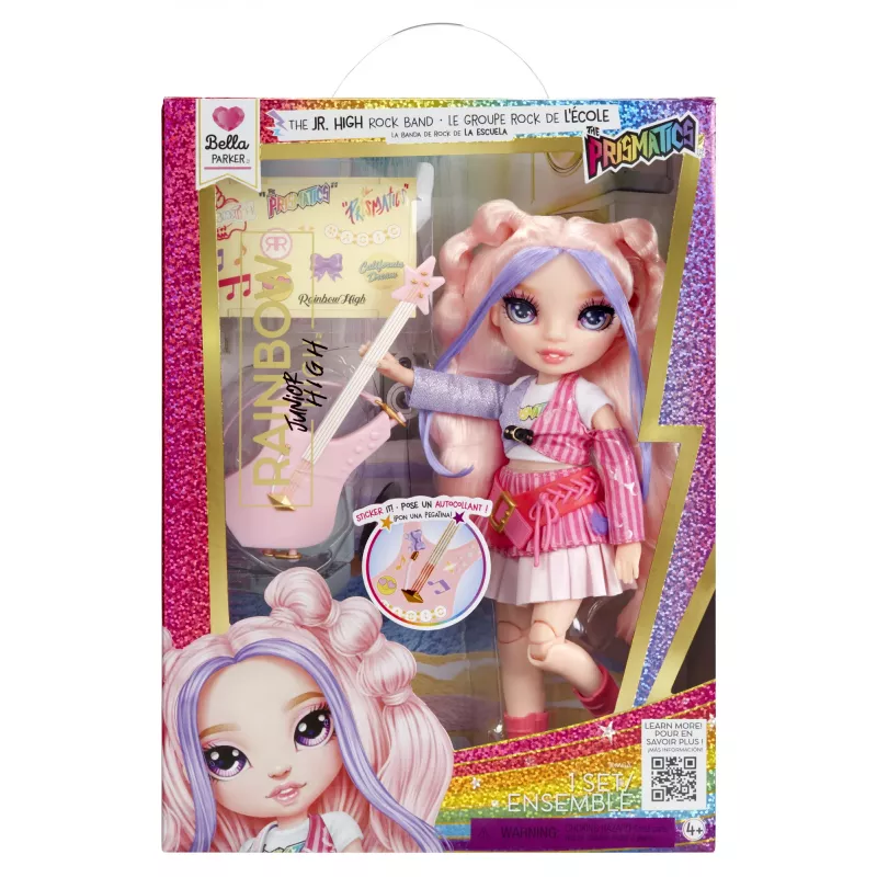 Rainbow High Jr High Rockband Fashion Dolls - Bella, moenukk, naine, 4 a, poiss/tüdruk, mitmevärviline