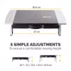 Fellowes kuvarialus 5 kõrgusereguleerimisega - Office Suites monitoritõstuk koos hoiusaluse - Ergonoomiline reguleeritav kuvarialus arvutitele - Maksimaalne kaal 36 kg / maksimaalne suurus 28 tolli - grafiit