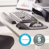 Fellowes hiir Mat Wrist Support - mäluvahust hiirematt pehme vahupadjaga - ergonoomiline hiirematt arvutile, sülearvutile, kodukontoris kasutamiseks - ühildub laser- ja optiliste hiirtega - hõbedane