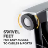 Fellowes sülearvutialus lauale - Office Suites Plus reguleeritav sülearvutialus koju ja kontorisse - Sülearvuti tõstuk 5 kõrgusasendiga - Maksimaalne ekraani suurus 17 tolli, maksimaalne kaal 5 kg - must/hõbedane