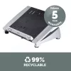 Fellowes sülearvutialus lauale - Office Suites Plus reguleeritav sülearvutialus koju ja kontorisse - Sülearvuti tõstuk 5 kõrgusasendiga - Maksimaalne ekraani suurus 17 tolli, maksimaalne kaal 5 kg - must/hõbedane
