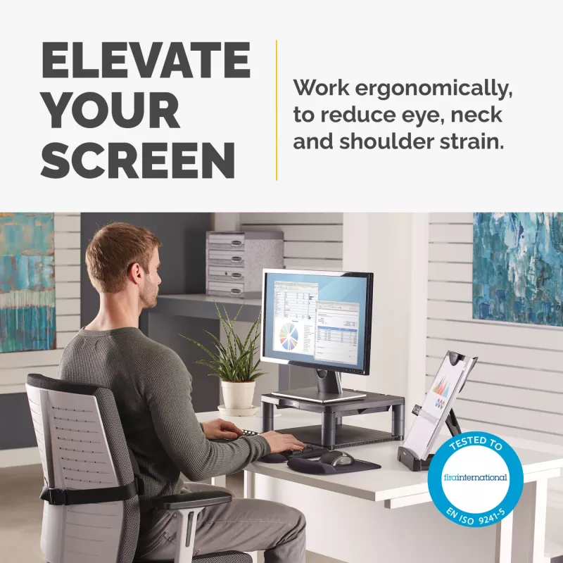 Fellowes Premium Monitor Riser Graphite, eraldiseisev, 36 kg, 53,3 cm (21 tolli), kõrguse reguleerimine, grafiit