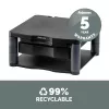 Fellowes arvutimonitori alus 3 kõrguse reguleerimisega – Premium Monitor Riser Plus kaablihaldusega – ergonoomiline reguleeritav monitorialus arvutitele – max kaal 36 kg / max suurus 21 tolli – grafiit