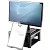 Fellowes arvutimonitori alus 3 kõrguse reguleerimisega – Premium Monitor Riser Plus kaablihaldusega – ergonoomiline reguleeritav monitorialus arvutitele – max kaal 36 kg / max suurus 21 tolli – grafiit