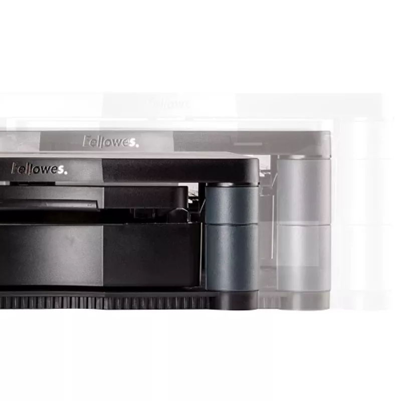 Fellowes arvutimonitori alus 3 kõrguse reguleerimisega – Premium Monitor Riser Plus kaablihaldusega – ergonoomiline reguleeritav monitorialus arvutitele – max kaal 36 kg / max suurus 21 tolli – grafiit