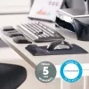 Fellowse hiiremati randmetugi - Health-V hiirematt antibakteriaalse kaitsega - ergonoomiline hiirematt arvutile, sülearvutile, kodukontorisse - must
