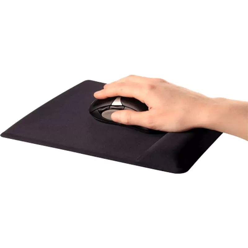 Fellowse hiiremati randmetugi - Health-V hiirematt antibakteriaalse kaitsega - ergonoomiline hiirematt arvutile, sülearvutile, kodukontorisse - must