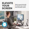 Fellowes arvutimonitori alus 3 kõrgusereguleerimisega – Smart Suites monitoritõstuk – ergonoomiline reguleeritav monitorialus arvutitele – maksimaalne kaal 10 kg/maksimaalne suurus 21 tolli – must