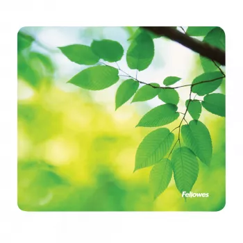 Fellowes Earth Series hiirematt Leaves, roheline, pilt, plastik, kumm, libisemiskindel alus
