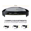 Fellowes arvutimonitori alus 3 kõrguse reguleerimisega – Smart Suites Monitor Riser Plus koos hoiualaga – ergonoomiline reguleeritav monitorialus arvutitele – maksimaalne kaal 10 kg / maksimaalne suurus 21 tolli – must