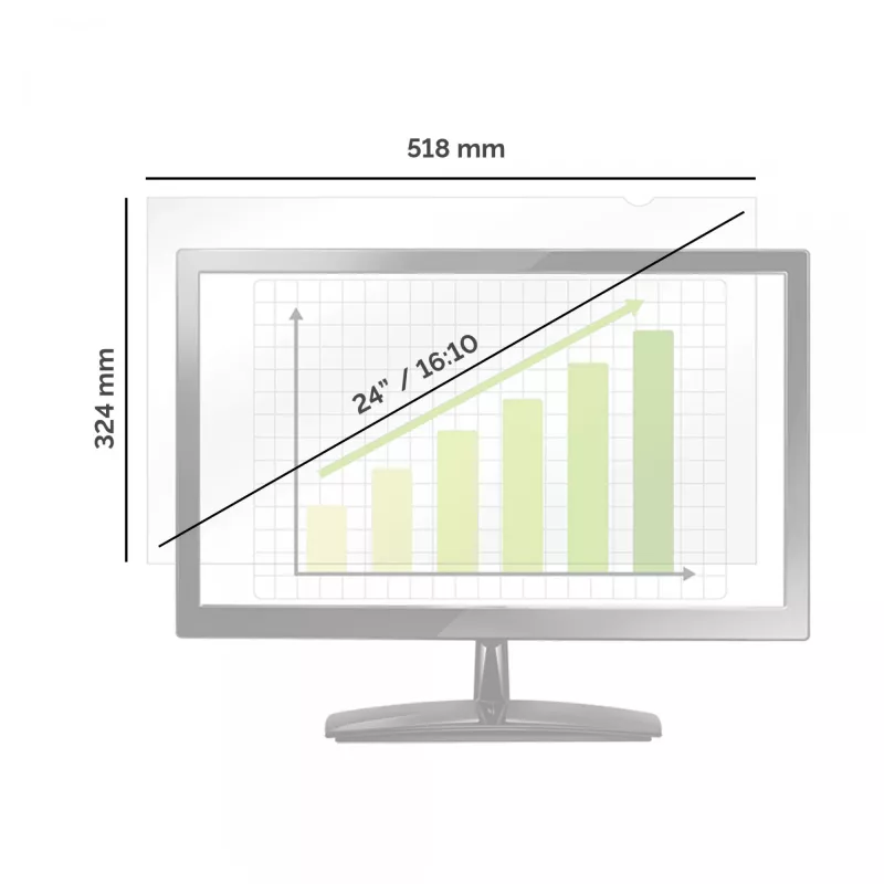 Fellowes PrivaScreen 61 cm (24-tolline) monitori raamita privaatsusfilter