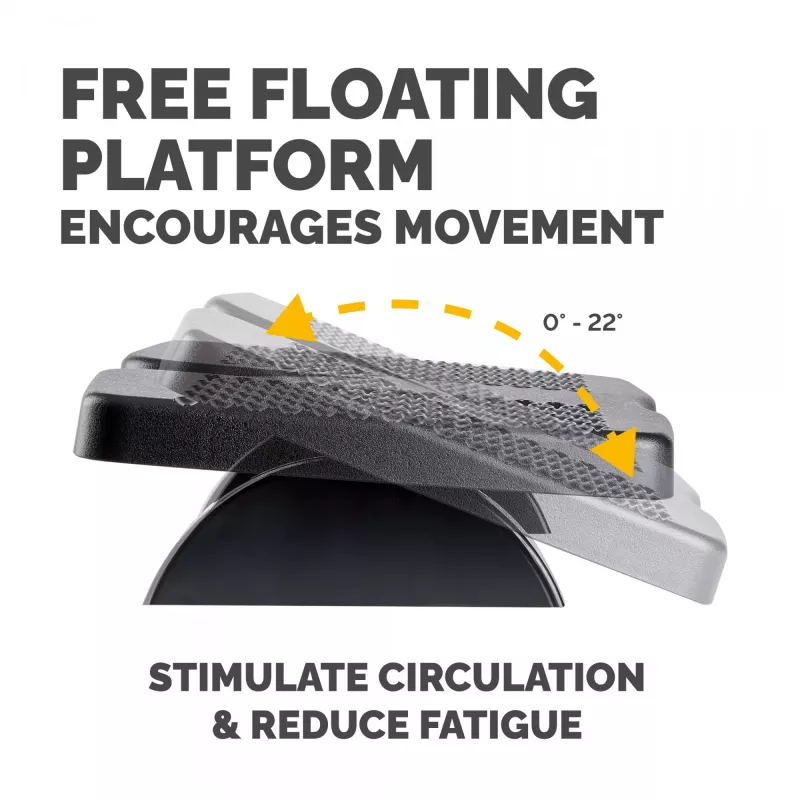Fellowes Foot Rest Under Desk - Refresh Foot Support Ergonomic Foot Rest with 2 Height Adjustments & Massage Surface - Foot Rest Stool for Office & Home - Must