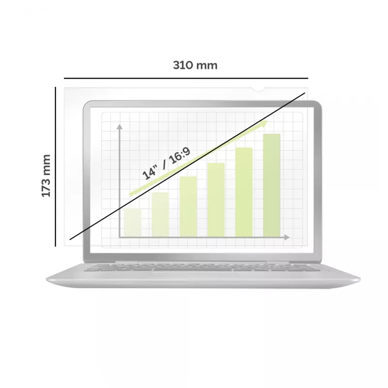 Fellowes PrivaScreen 35,6 cm (14-tolline) sülearvuti raamita ekraani privaatsusfilter