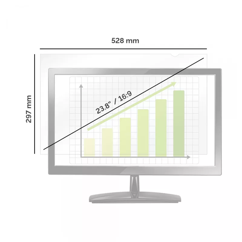 Fellowes 4816901 ekraani privaatsusfilter 60,5 cm (23,8 inch) monitor Raamita ekraani privaatsusfilter