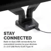 Fellowes Platinum Series kahe monitori käepide - monitorikinnitus kahele 8 kg 40-tollisele ekraanile - reguleeritav kahe monitori lauakinnitus - kaldenurk 45° pööre 180° pöörlemine 360°, VESA 75 x 75/100 x 100 - must