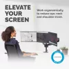 Fellowes Platinum Series kolmekordne monitorihoidik – monitorikinnitus kolmele 7 kg 27-tollisele ekraanile – reguleeritav kolmekordne monitori lauakinnitus – kaldenurk 45° pöördenurk 180° pöörlemine 360°, VESA 75 x 75/100 x 100 – must