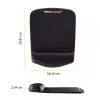 Fellowes hiir Mat Wrist Support - PlushTouch hiirematt libisemiskindla kummipõhja ja antibakteriaalse kaitsega - ergonoomiline hiirematt arvutile, sülearvutile, kodukontorisse - must