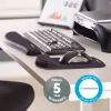 Fellowes hiir Mat Wrist Support - PlushTouch hiirematt libisemiskindla kummipõhja ja antibakteriaalse kaitsega - ergonoomiline hiirematt arvutile, sülearvutile, kodukontorisse - must