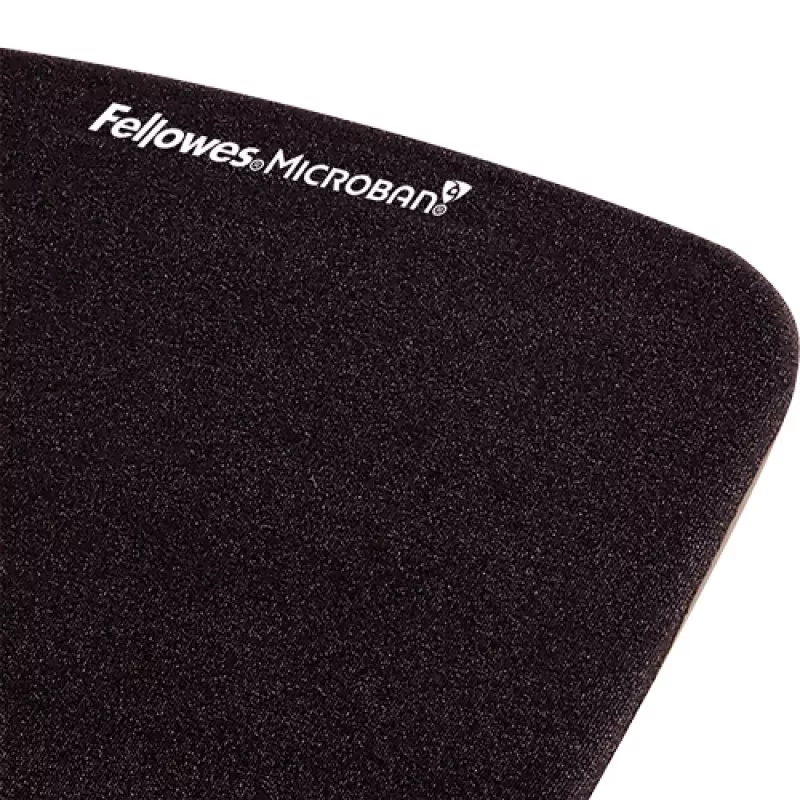 Fellowes hiir Mat Wrist Support - PlushTouch hiirematt libisemiskindla kummipõhja ja antibakteriaalse kaitsega - ergonoomiline hiirematt arvutile, sülearvutile, kodukontorisse - must