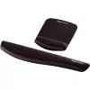 Fellowes hiir Mat Wrist Support - PlushTouch hiirematt libisemiskindla kummipõhja ja antibakteriaalse kaitsega - ergonoomiline hiirematt arvutile, sülearvutile, kodukontorisse - must