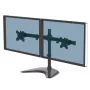 Fellowes Seasa kahe monitori käepide – eraldiseisev monitorikinnitus kuni 8 kg ja 27-tollistele ekraanidele – ergonoomiline reguleeritav monitorivars – kallutus 45°, pööre 120°, rotatsioon 360°, VESA 75 x 75 / 100 x 100 – must