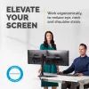 Fellowes Seasa kahe monitori käepide – eraldiseisev monitorikinnitus kuni 8 kg ja 27-tollistele ekraanidele – ergonoomiline reguleeritav monitorivars – kallutus 45°, pööre 120°, rotatsioon 360°, VESA 75 x 75 / 100 x 100 – must