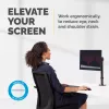 Fellowes Reflex Monitor Arm - Monitor Mount for 8KG 32 inch Screens - Adjustable Monitor Desk Mount - Tilt 45° Pan 180° Rotation 360°, VESA 75 x 75/100 x 100 - Must