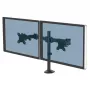Fellowes Reflex Dual Monitor Arm - kahe monitori kinnitus 8 kg kuni 27-tollistele ekraanidele - reguleeritav lauakinnitus - kallutus 45° pööre 180° pöörlemine 360°, VESA 75 x 75/100 x 100 - must