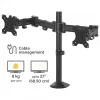 Fellowes Reflex Dual Monitor Arm - kahe monitori kinnitus 8 kg kuni 27-tollistele ekraanidele - reguleeritav lauakinnitus - kallutus 45° pööre 180° pöörlemine 360°, VESA 75 x 75/100 x 100 - must