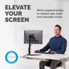 Fellowes Seasa ühe monitori käsi - eraldiseisev monitorikinnitus kuni 8 kg ja 32-tollistele ekraanidele - ergonoomiline reguleeritav monitorikäsi - kallutus 45°, pööre 120°, pöörlemine 360°, VESA 75 x 75/100 x 100 - must