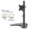 Fellowes Seasa ühe monitori käsi - eraldiseisev monitorikinnitus kuni 8 kg ja 32-tollistele ekraanidele - ergonoomiline reguleeritav monitorikäsi - kallutus 45°, pööre 120°, pöörlemine 360°, VESA 75 x 75/100 x 100 - must
