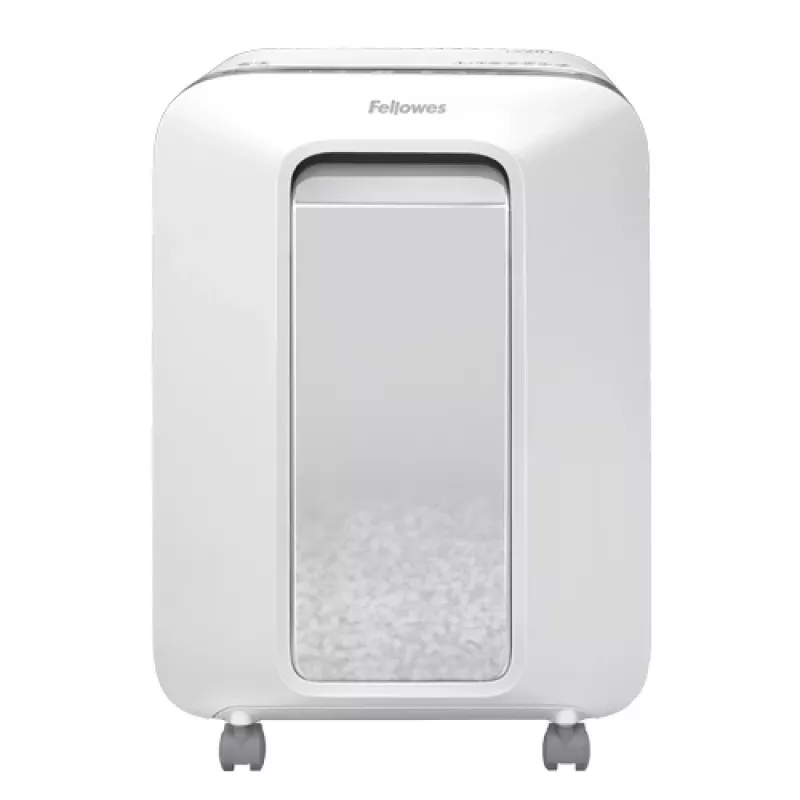 Fellowes Powershred LX201 mikroviilutuspaberihuntur valge, mikroviilutus, 23 cm, 2 x 12 mm, 22 L, puutetundlik, 4 ratast