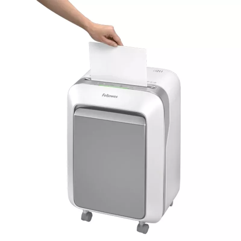 Fellowes LX Series Powershred LX21 paberipurustaja, mikroosakeste purustamine, hall, valge