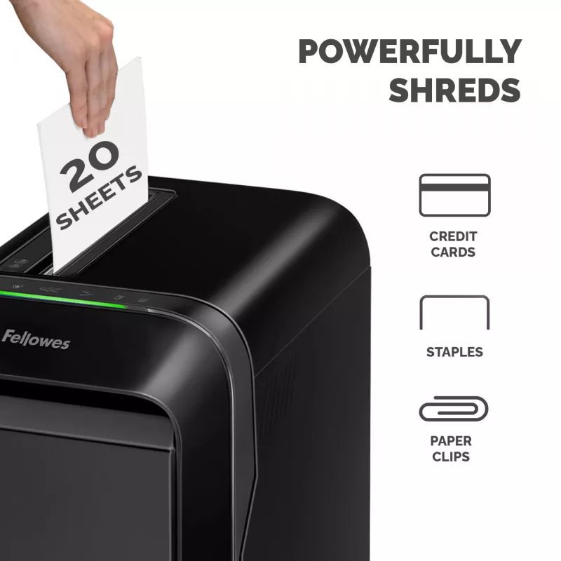 Fellowes LX Series Powershred LX220 paberipurustaja 65 dB Must