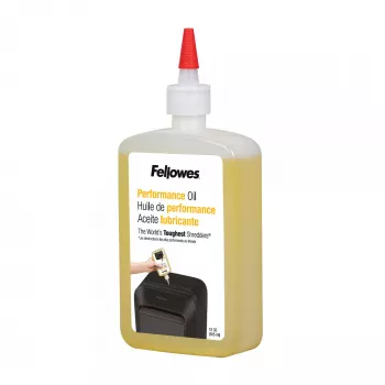 Fellowes Powershred pudeliga määrdeõli (355 ml), Määrdeõli, 0,355 L, Kollane, 90 mm, 35 mm, 20 mm