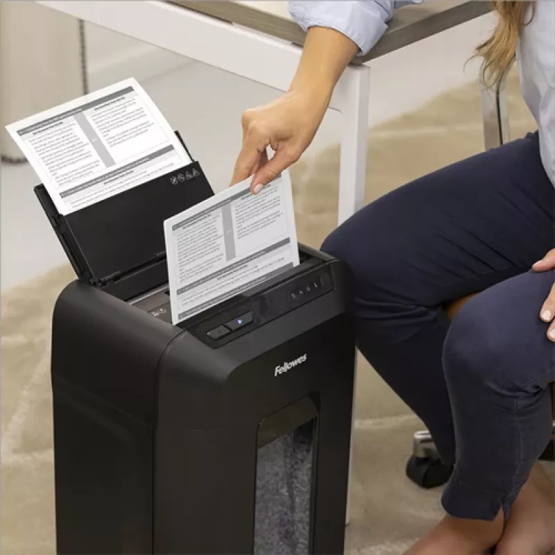 Fellowes AutoMax 90M paberipurustaja Mikropurustus Must
