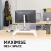 Fellowes arvutimonitori alus 3 kõrguse reguleerimisega - Hana LT monitori tõstuk - ergonoomiline reguleeritav monitorialus arvutitele - maksimaalne kaal 22,6 kg - valge