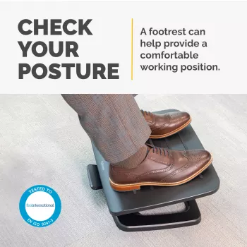 Fellowes Foot Rest Under Desk - Hana LT Foot Support Ergonomic Foot Rest - Foot Rest Stool for Office & Home Use - Must