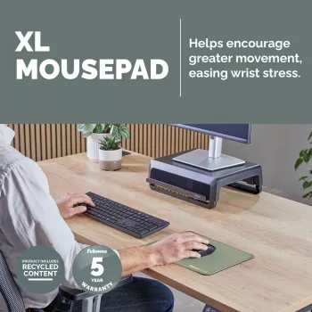 Fellowes Breyta (New) XL hiirematt Sage, Sage, ühevärviline, libisemiskindel alus