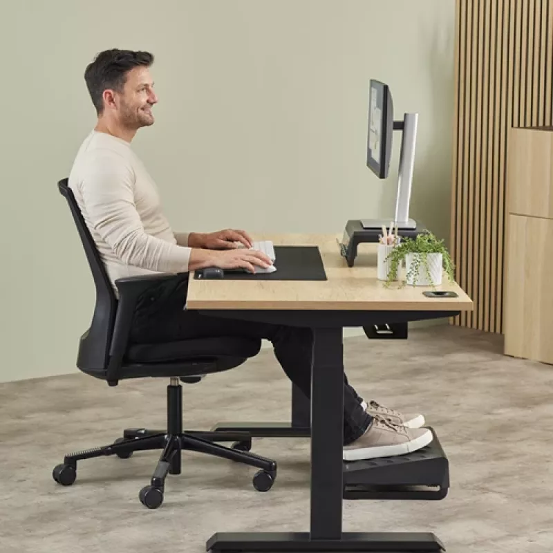 Fellowes randmetugi Breyta peopesatugi antibakteriaalse kaitsega ergonoomiline randmetugi must