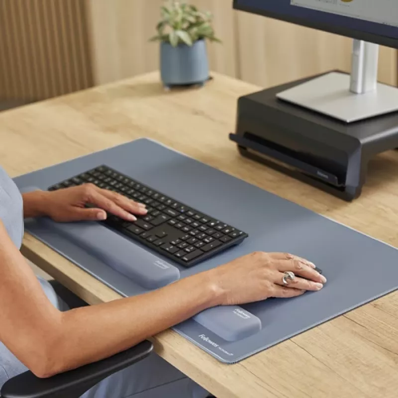 Fellowes randmetugi Breyta peopesatugi antibakteriaalse kaitse ja ergonoomilise randmetoega, merevärvi