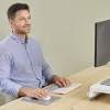 Fellowes klaviatuuri randmetugi Breyta Compact klaviatuuri randmetugi antibakteriaalse kaitsega ergonoomiline randmetugi hall