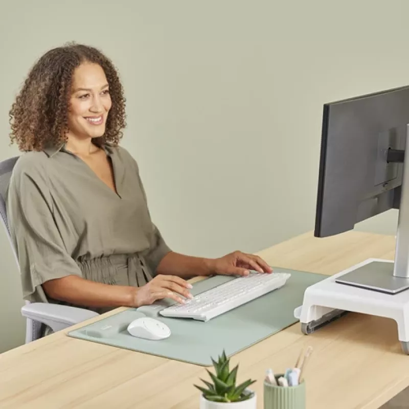 Fellowes Breyta™ klaviatuuri randmetugi, antibakteriaalne, ergonoomiline randmetugi, salveiroheline