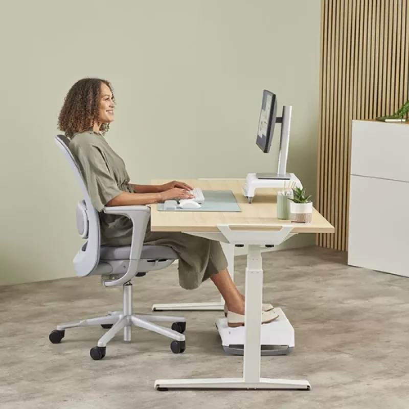 Fellowes Breyta™ klaviatuuri randmetugi, antibakteriaalne, ergonoomiline randmetugi, salveiroheline