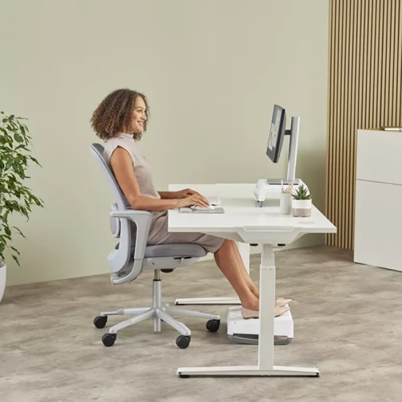Fellowes klaviatuuri randmetugi Breyta Compact klaviatuuri randmetugi antibakteriaalse kaitsega ergonoomiline randmetugi liivavärvi