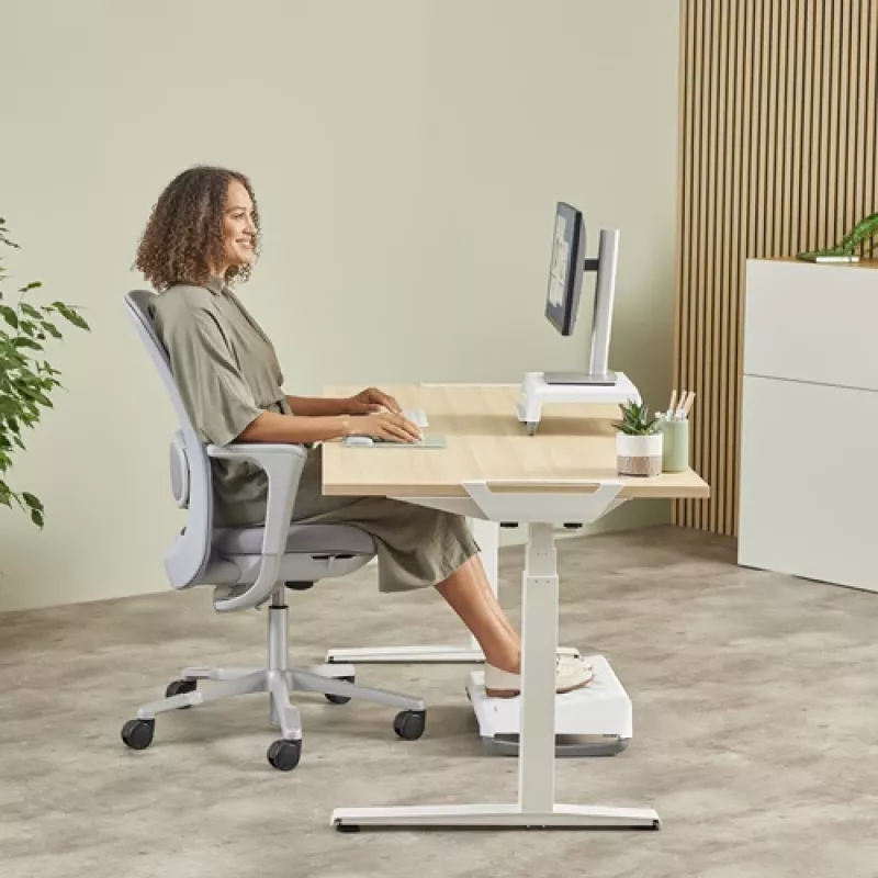 Fellowes Breyta Compact klaviatuuri randmetugi, antibakteriaalne, ergonoomiline, salvei