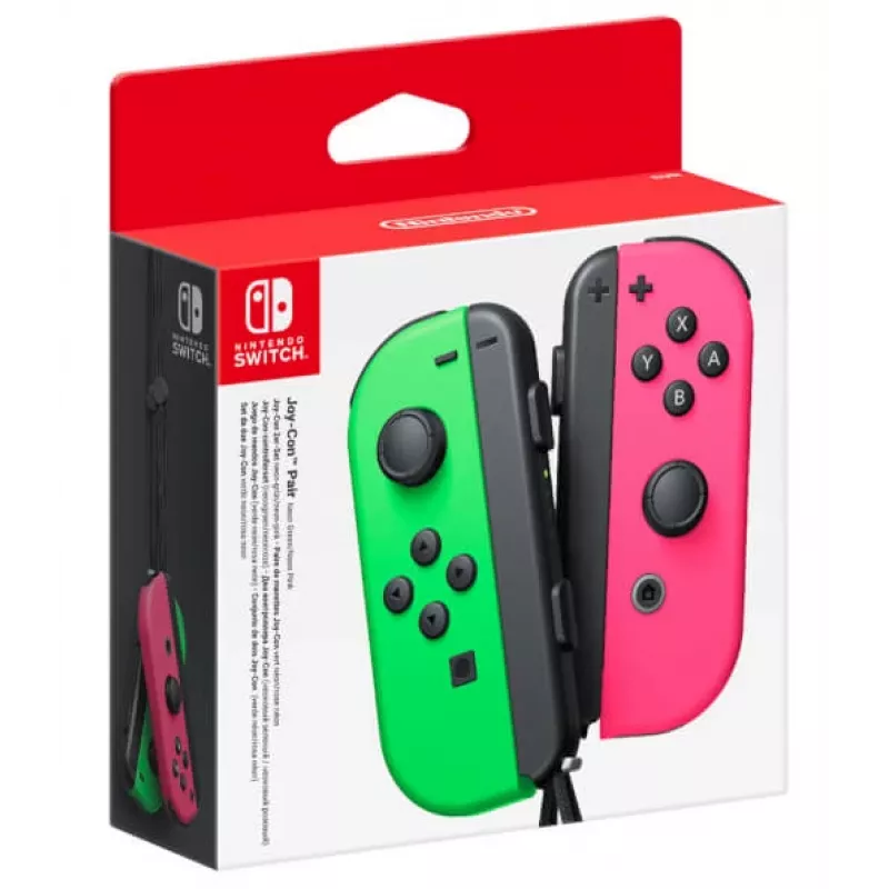 Nintendo Joy-Con must, roheline, roosa Bluetooth-mängupult analoog / digitaalne Nintendo Switch